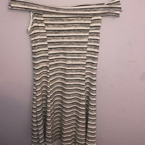 Sailor-esque Off-the-Shoulder Dress